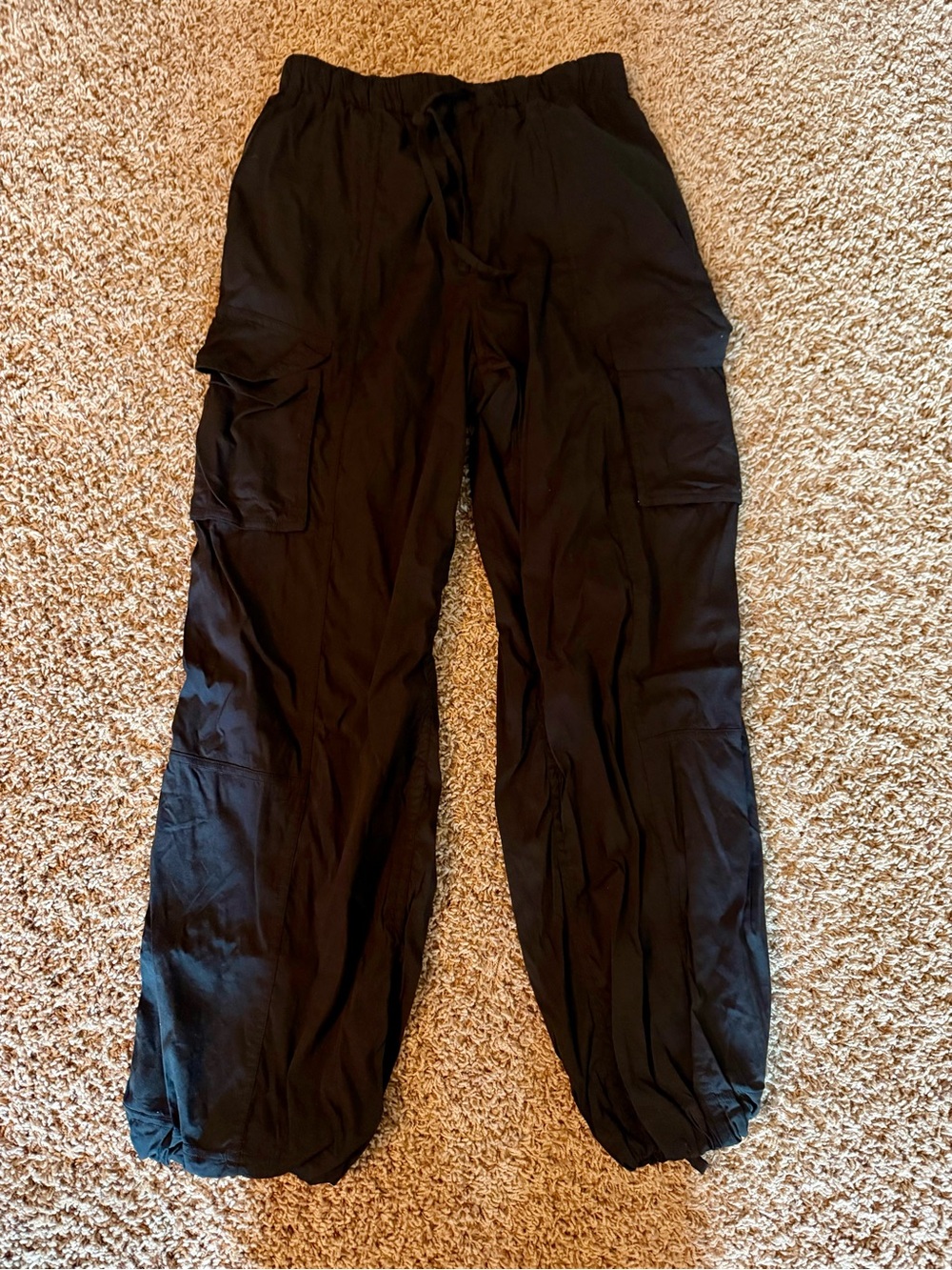 Womens Black lululemon Cargo Jogger Pants